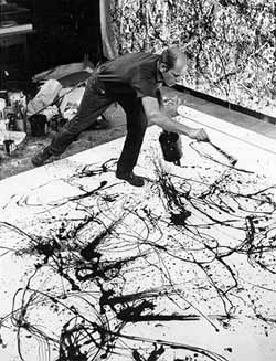 Jackson Pollock at Work.